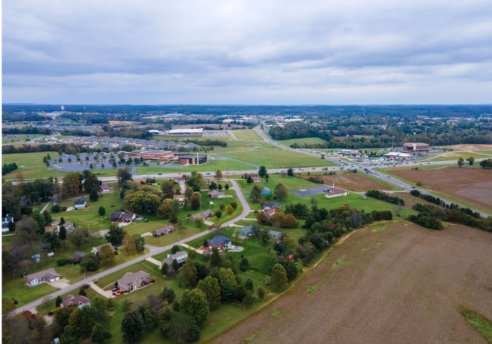 Aerial view of Elizabethtown Kentucky